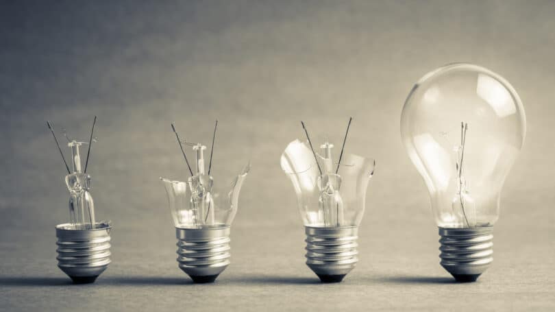 Broken Lightbulbs Broken Failure Keep Trying Till Perfect