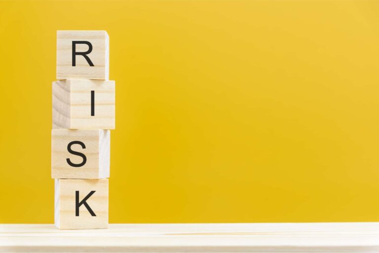 Risk Blocks Letters Piled Vertical